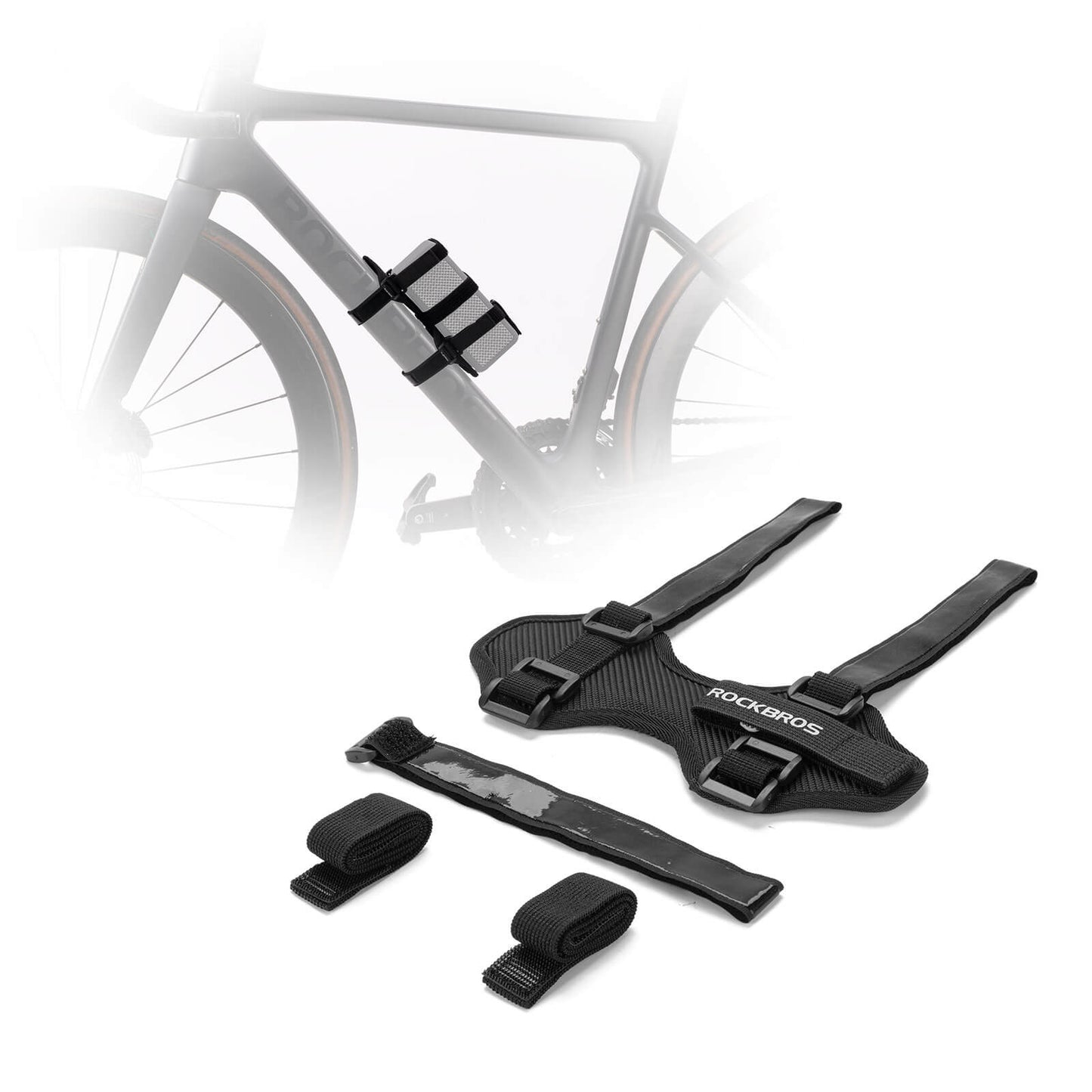 Flaskeholder, cykelhøjttalerbeslag, justerbar rem, ROCKBROS