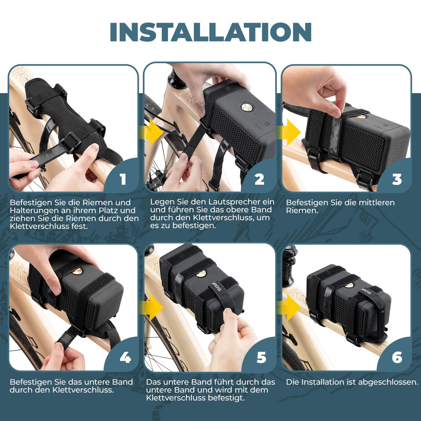 Flaskeholder, cykelhøjttalerbeslag, justerbar rem, ROCKBROS