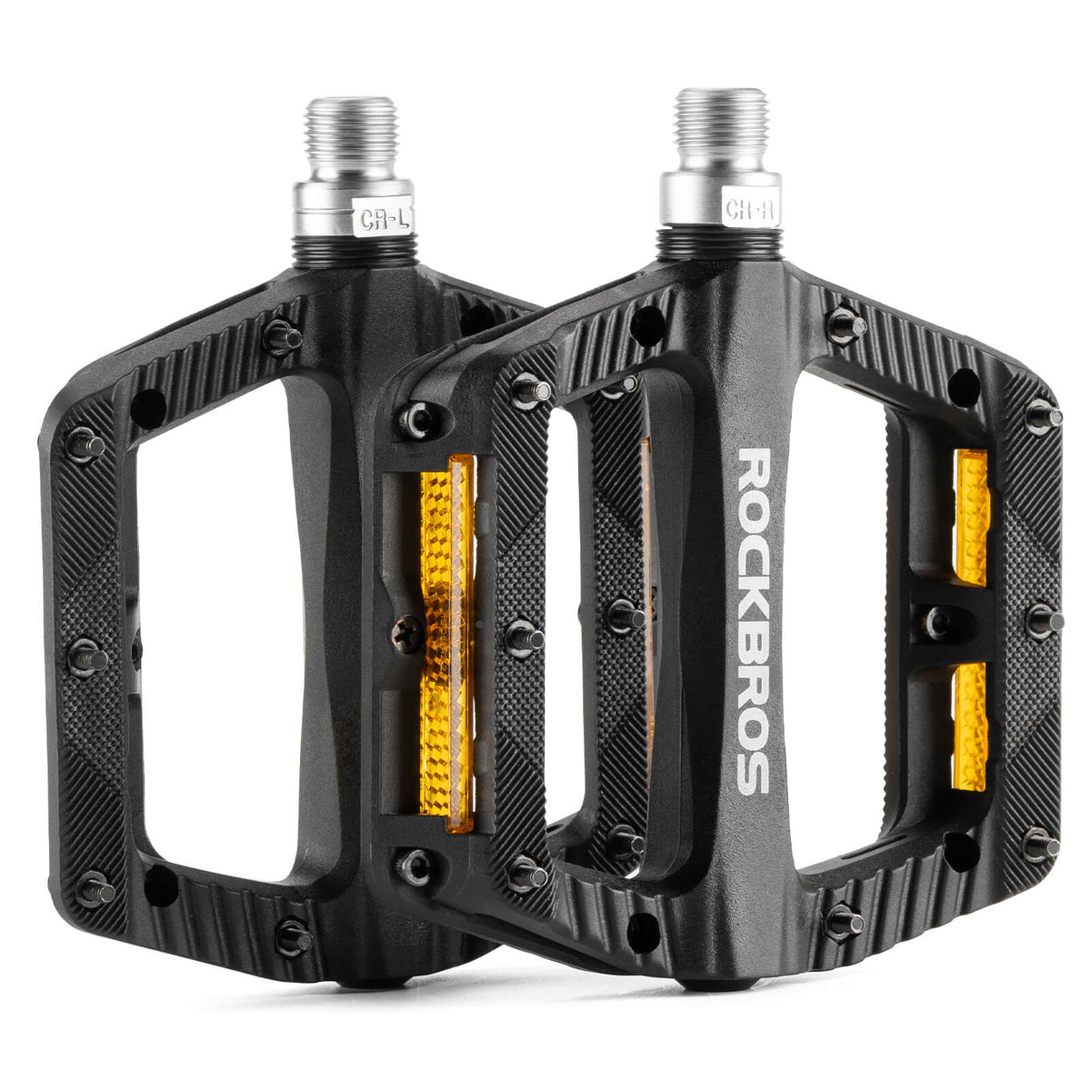 ROCKBROS Flade cykelpedaler med antiskid og reflekterstriber