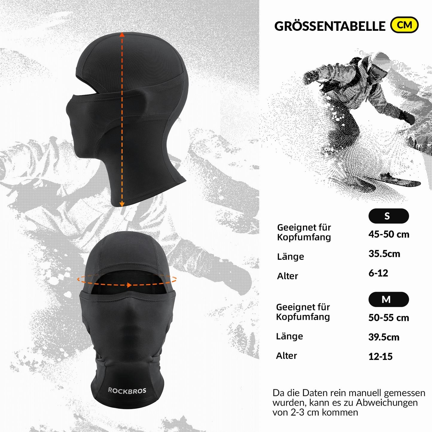 Børne vinterbalaklava ansigtsmaske til piger/drenge ROCKBROS