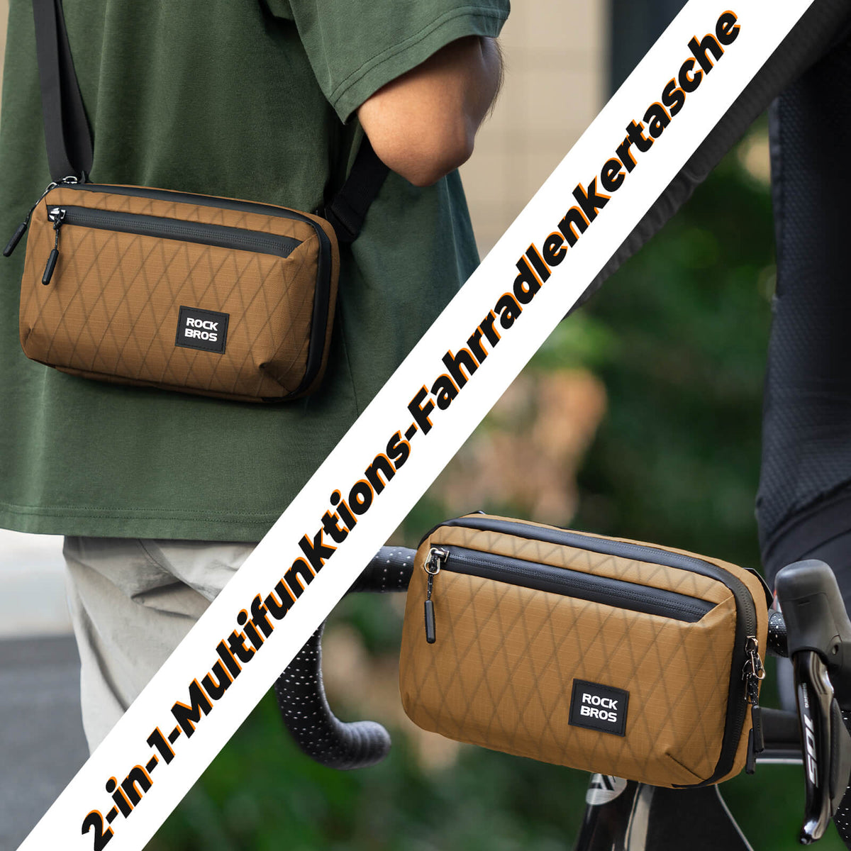 ROCKBROS Styrepose Cykeltaske med skulderrem 2,1L