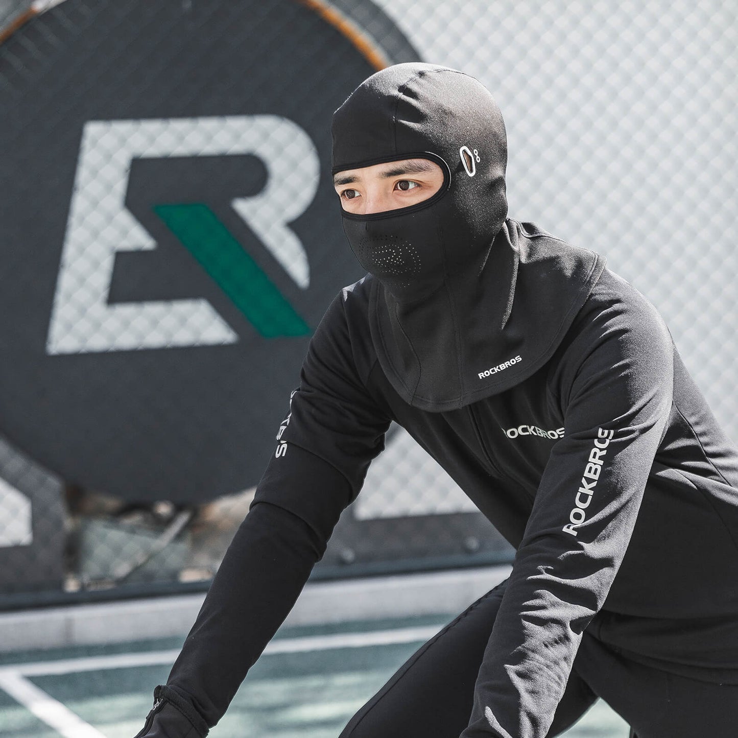 Balaklava ansigtsmaske, efterår/vinter, varm, med hul til briller, ROCKBROS