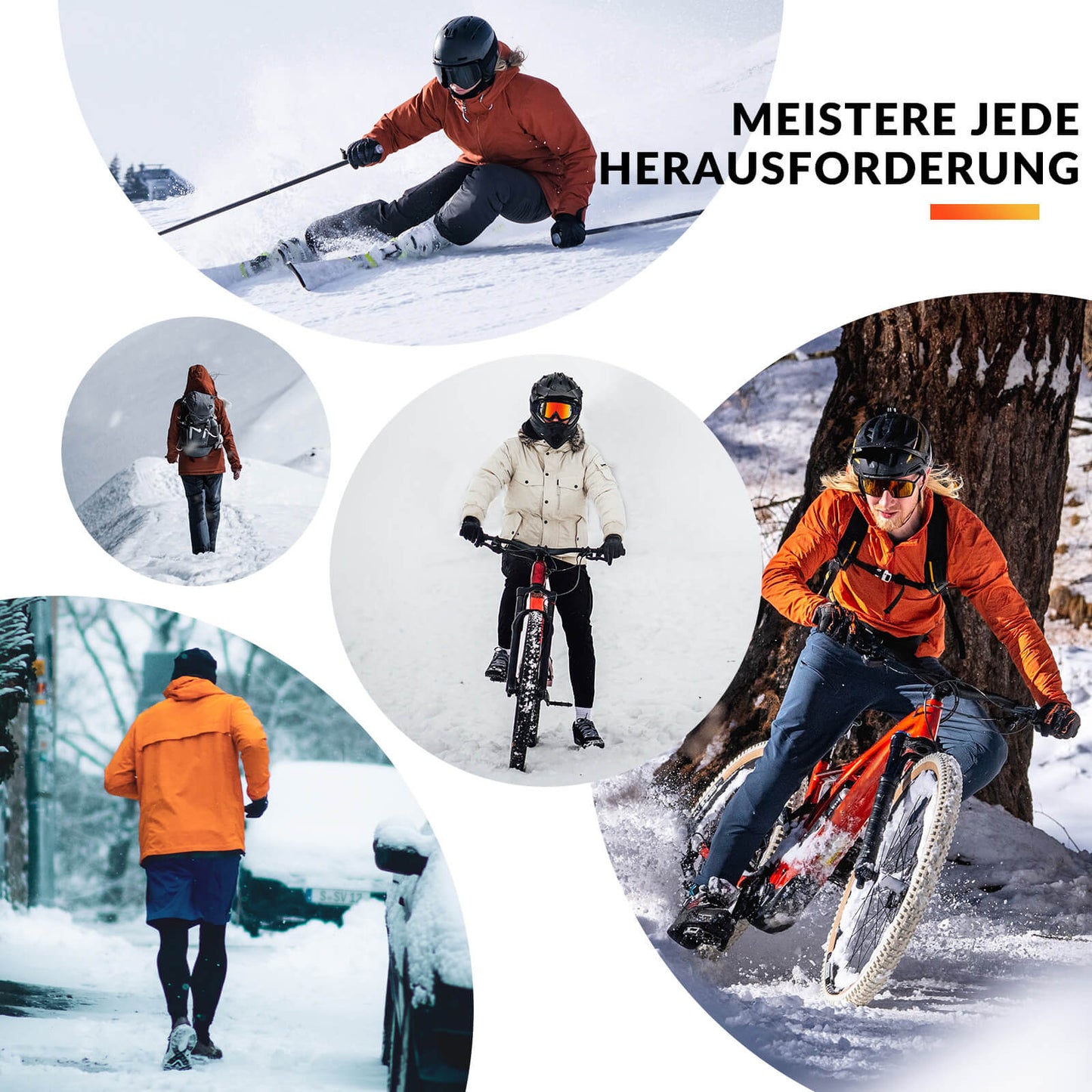 Balaklava ansigtsmaske, efterår/vinter, varm, med hul til briller, ROCKBROS