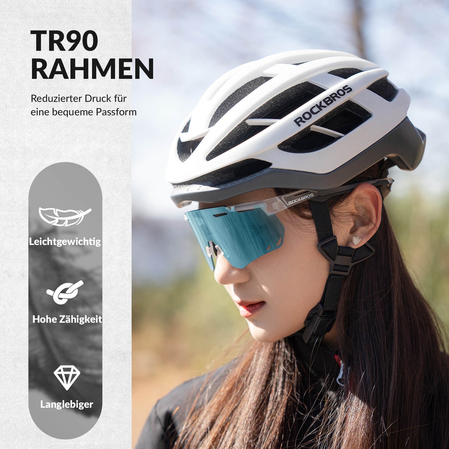 Ultralette cykelbriller, fotokromiske solbriller med UV400-beskyttelse, ROCKBROS