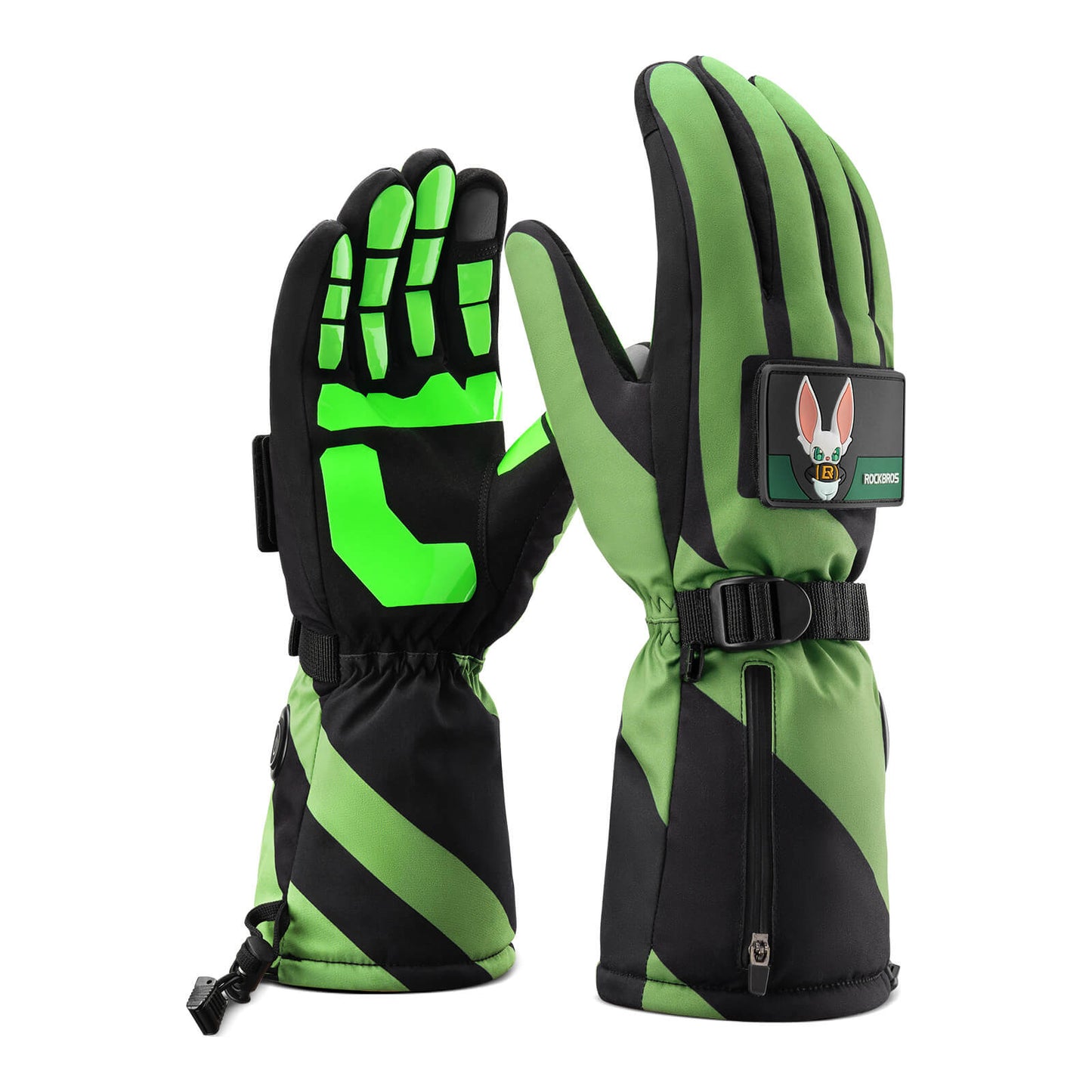 Vintervarmede cykelhandsker, 3 varmeindstillinger, størrelser M-XL, ROCKBROS
