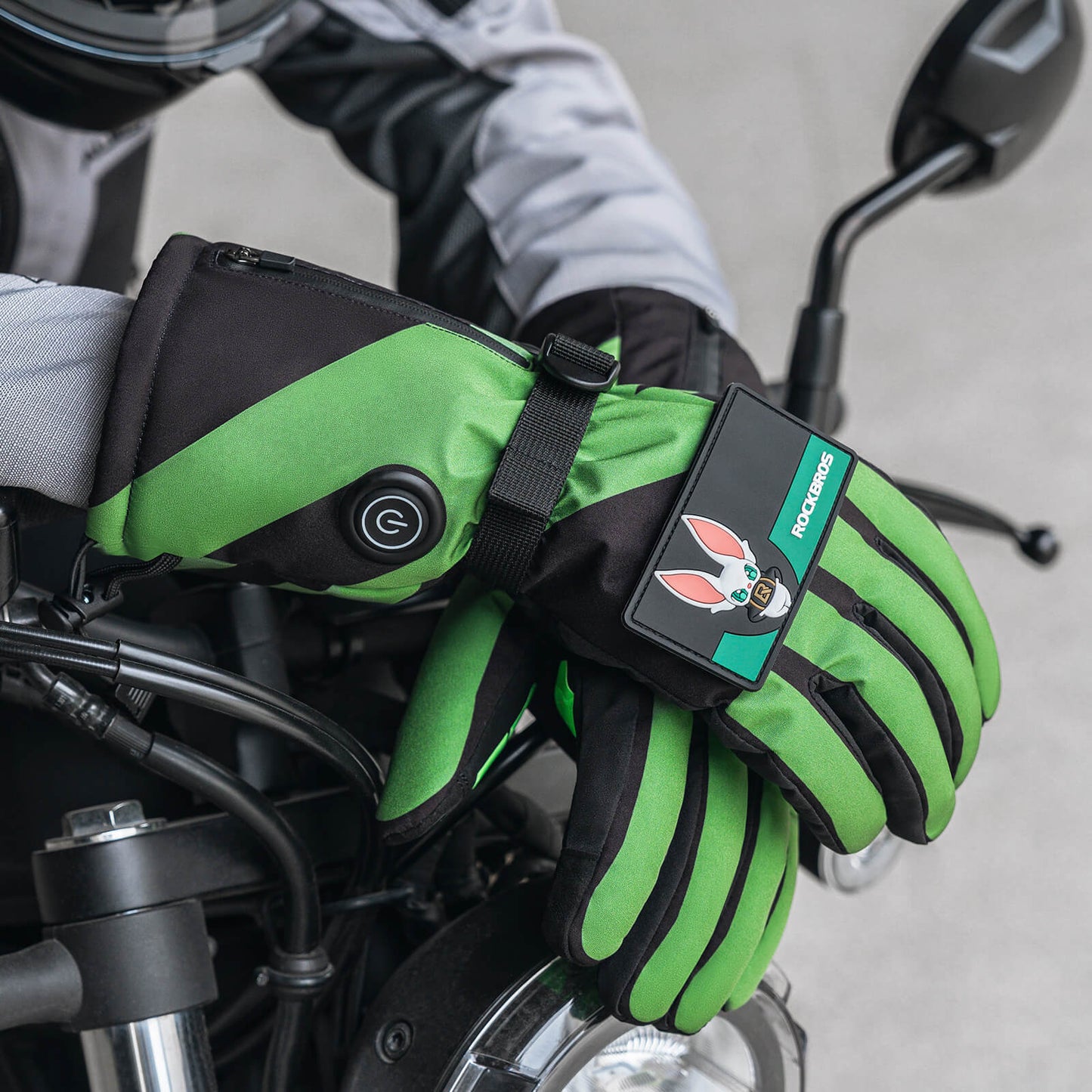 Vintervarmede cykelhandsker, 3 varmeindstillinger, størrelser M-XL, ROCKBROS