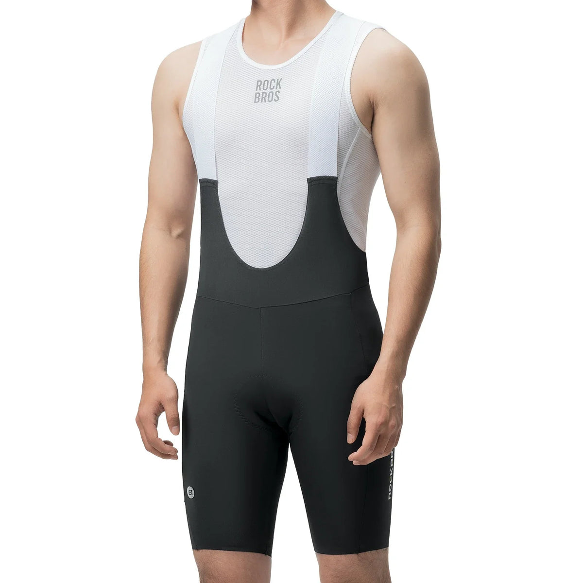 ROCKBROS Cykelbukser til herrer med polstring, korte cykelbukser, Bib Shorts med seler, cykelsport selebukser