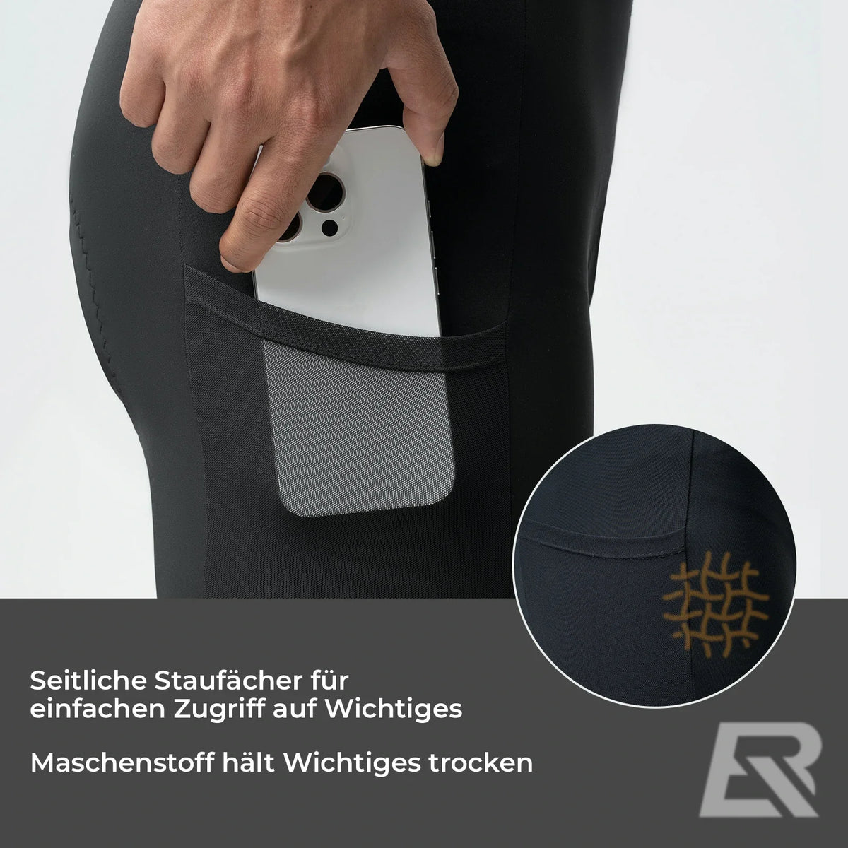 ROCKBROS Cykelbukser til herrer med polstring, korte cykelbukser, Bib Shorts med seler, cykelsport selebukser