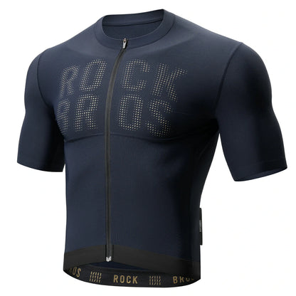 ROCKBROS Cykeltrøje korte ærmer herre, Åndbar hurtigtørrende racercykel trøje