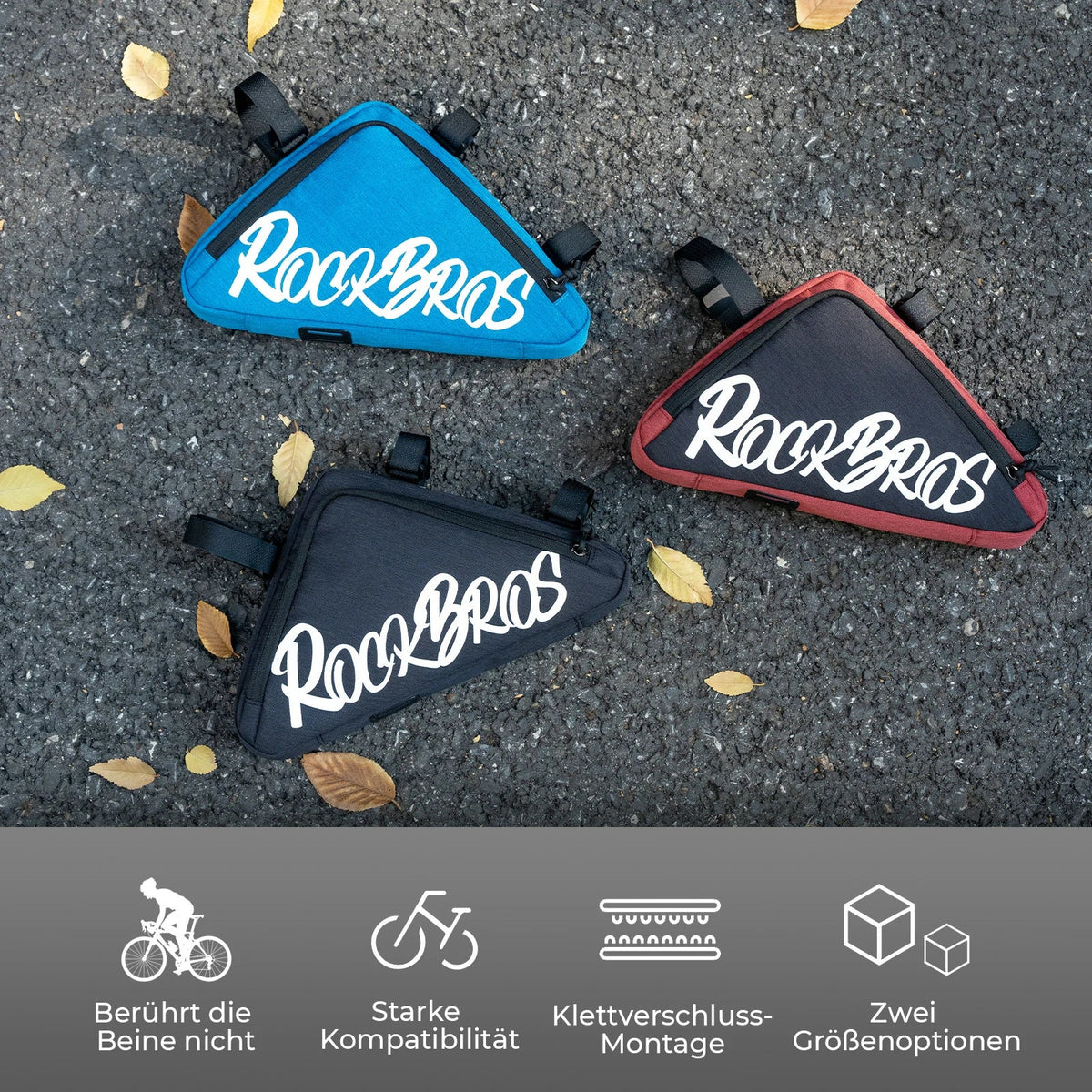 ROCKBROS Rametaske Cykeltrekantstaske 0.8L–1.4L