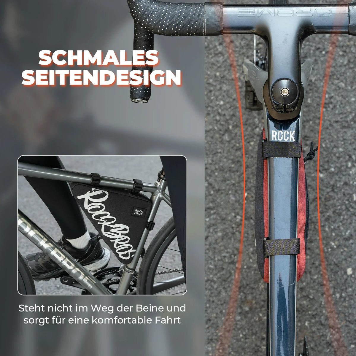 ROCKBROS Rametaske Cykeltrekantstaske 0.8L–1.4L