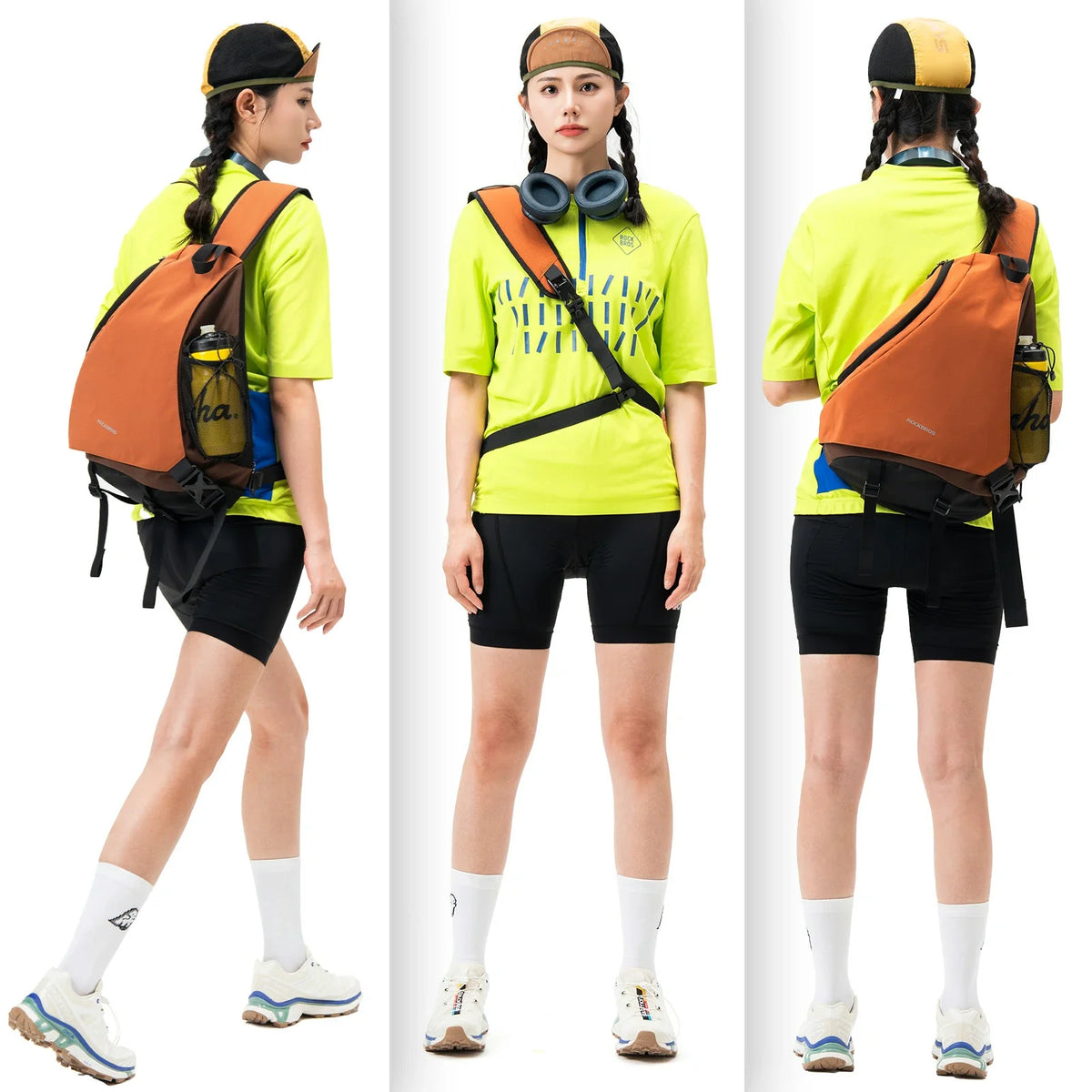ROCKBROS Sling Bag Stor, Sling Rygsæk med magnetlås, Crossbody-taske