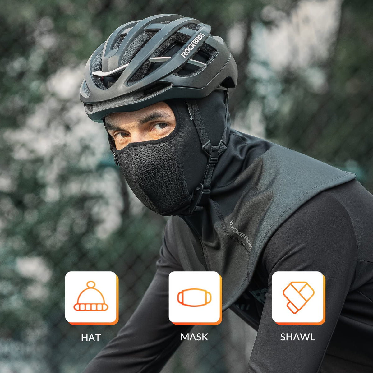 ROCKBROS Stormhætte Vinter Balaclava 54-63cm
