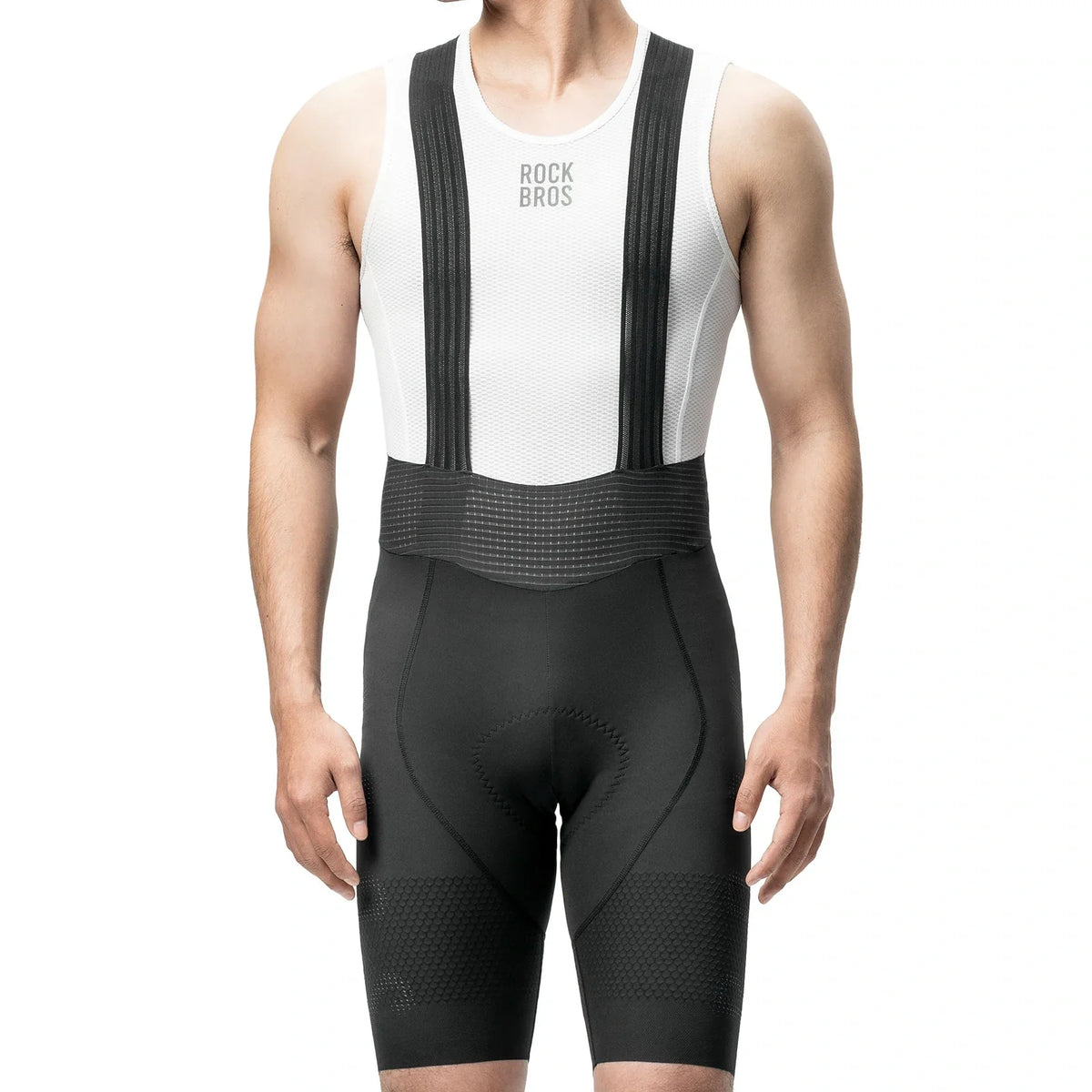 ROCKBROS Trägerhose cykel herre med elastisk 4D ergonomisk sædepude