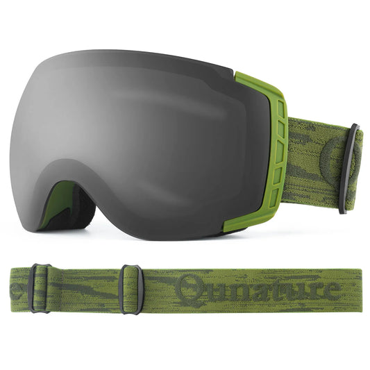 Qunature skibriller, snowboardbriller, anti-dug UV400 kvinder/mænd til brillebrugere