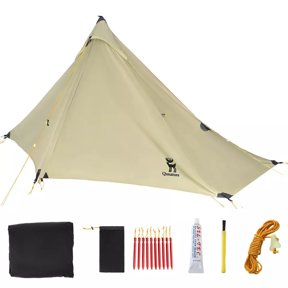 Qunature Trekking Telt 1-mandstelt Ultralet campingtelt Vandtæt 230*180 cm