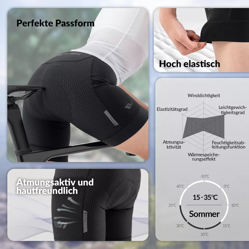ROCKBROS TVI cykelshorts til kvinder cykelshorts 4D polstrede cykelshorts korte leggings