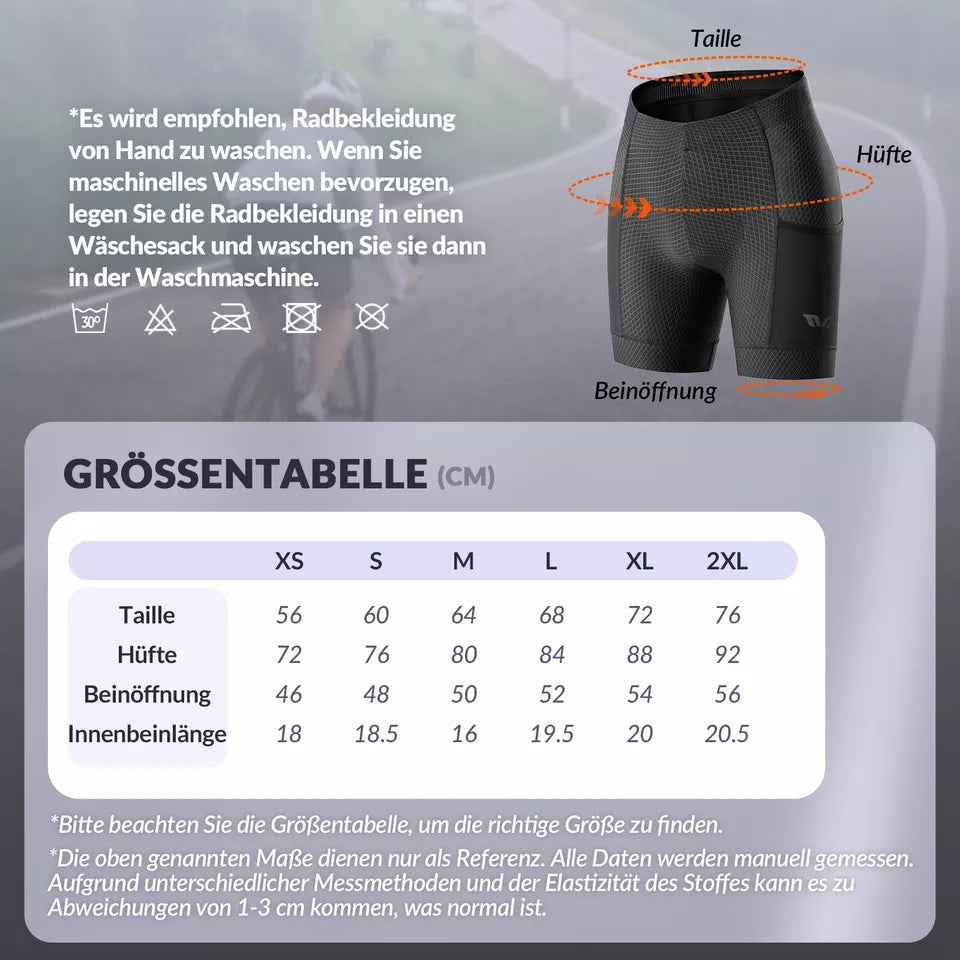 ROCKBROS TVI cykelshorts til kvinder cykelshorts 4D polstrede cykelshorts korte leggings