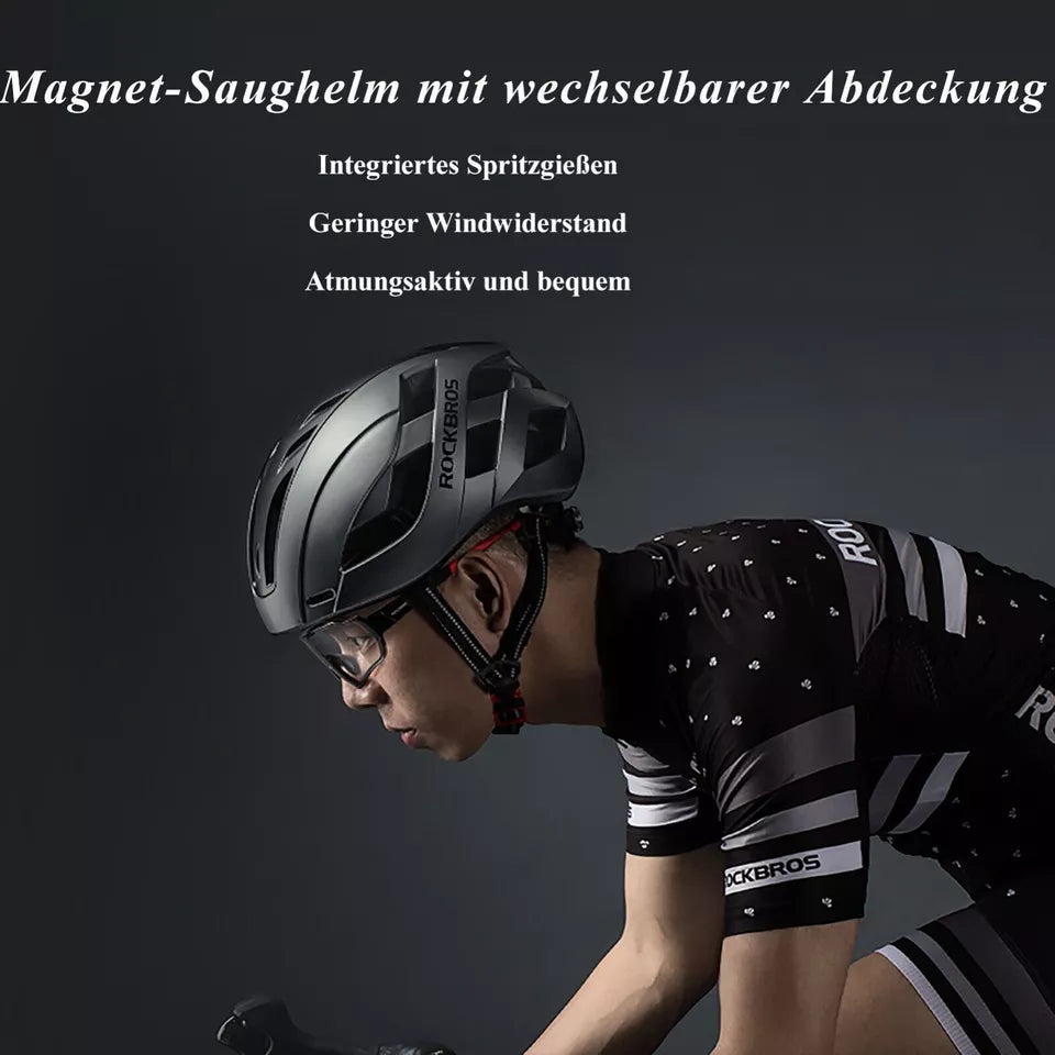 ROCKBROS cykelhjelm cykelhjelm med aftagelig magnetisk dækselhjelm MTB