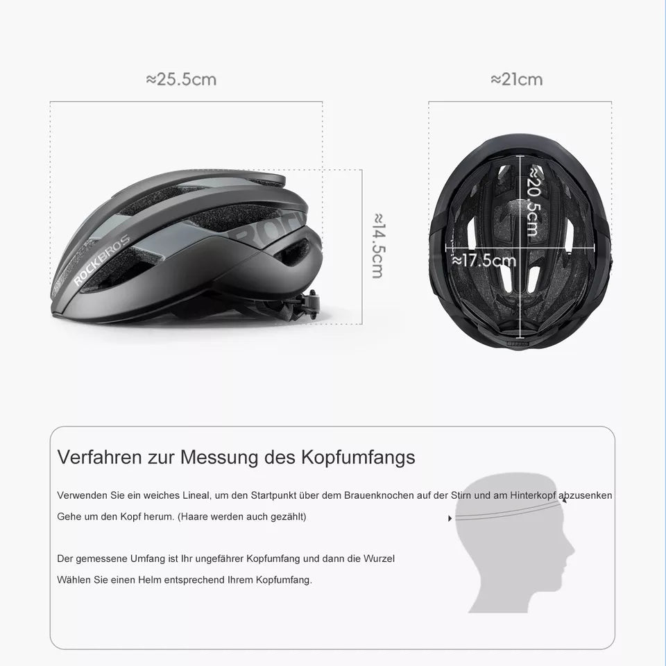 ROCKBROS cykelhjelm cykelhjelm unisex beskyttelseshjelm til mountainbike landevejscykelhjelm