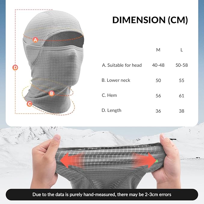 Qunature Balaclava Vinterskimaske Balaclava Ski Motorcykel Ansigtsmaske Dame/Mænd Varm Vindtæt åndbar Balaclava til udendørssport Skiløb Snowboarding Cykling