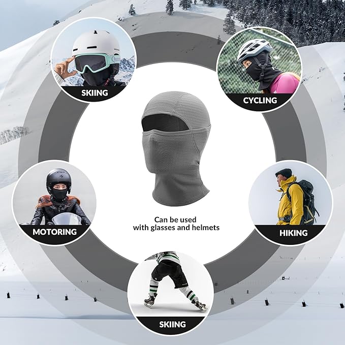 Qunature Balaclava Vinterskimaske Balaclava Ski Motorcykel Ansigtsmaske Dame/Mænd Varm Vindtæt åndbar Balaclava til udendørssport Skiløb Snowboarding Cykling