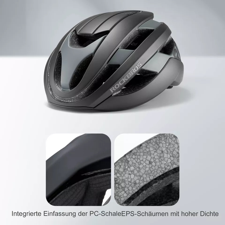 ROCKBROS cykelhjelm cykelhjelm unisex beskyttelseshjelm til mountainbike landevejscykelhjelm