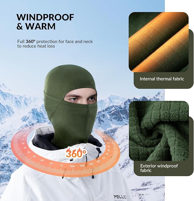 Qunature Balaclava Vinterskimaske Balaclava Ski Motorcykel Ansigtsmaske Dame/Mænd Varm Vindtæt åndbar Balaclava til udendørssport Skiløb Snowboarding Cykling