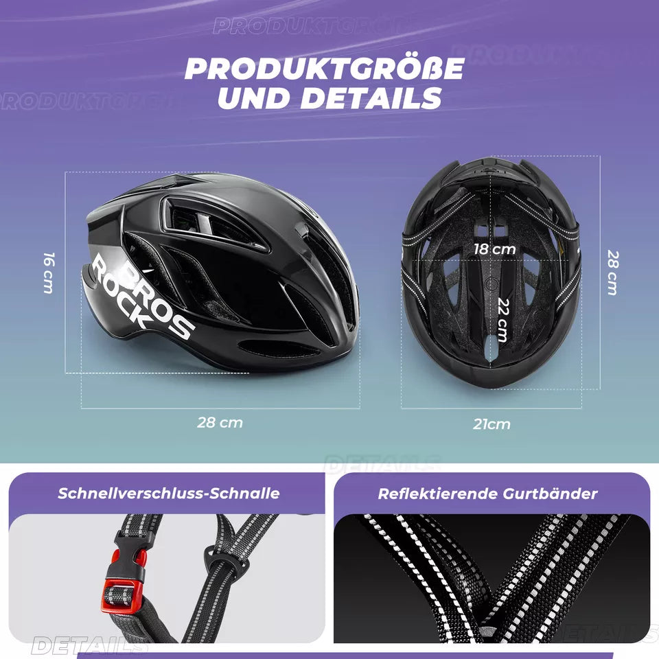 ROCKBROS cykelhjelm landevejscykelhjelm 58-62CM unisex voksne til MTB landevejscykelhjelm