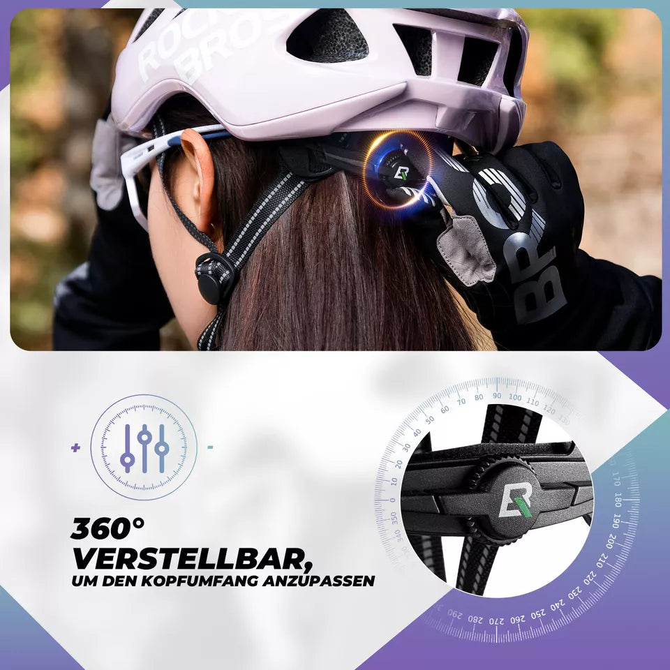 ROCKBROS cykelhjelm landevejscykelhjelm 58-62CM unisex voksne til MTB landevejscykelhjelm