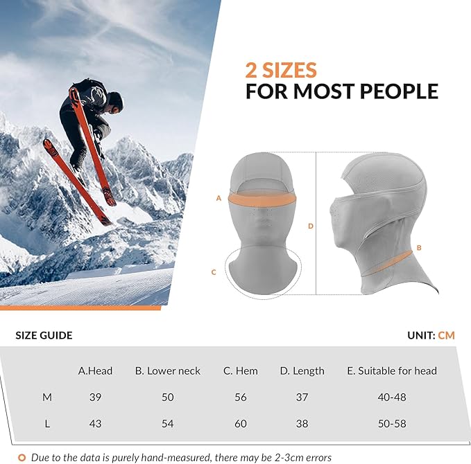 Qunature Balaclava Balaclava vinterskimaske Vindtæt åndbar ansigtsmaske M/L til udendørs sport Skiløb Cykling Snowboarding Motorcykling Damer/Mænd