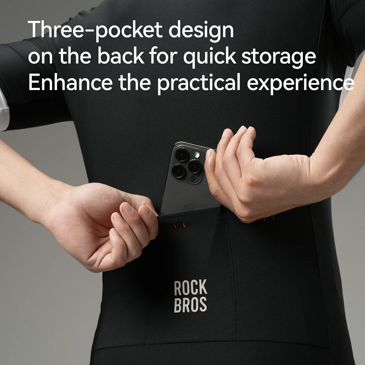 ROCKBROS Herre Cykeltrøje Kortærmet i Colorblock-design