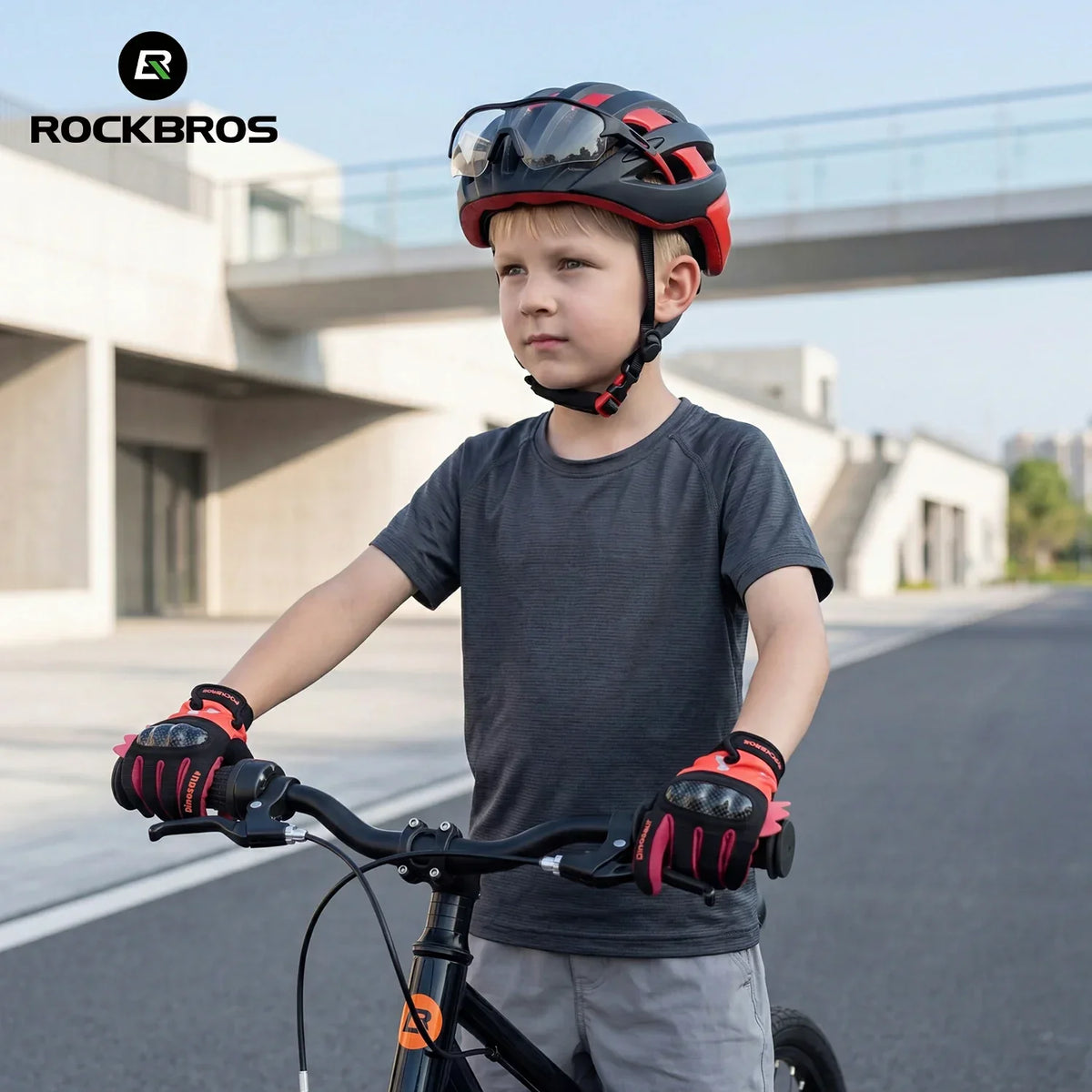 ROCKBROS Cykelhandsker til børn med hele fingre og Hard Shell beskyttelse
