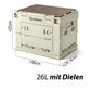 Qunature Camping Box Sammenfoldelig Organizer Camping Box Opbevaringsboks 26/55/60L