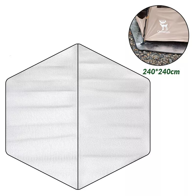 QUANATURE aluminiumsmåtte liggeunderlag picnicmåtte 240*240cm