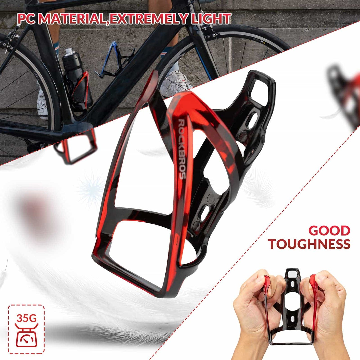 35g let PC cykelflaskeholder ROCKBROS