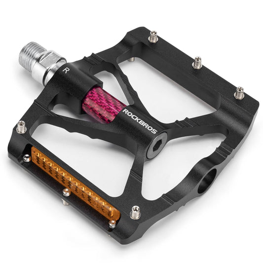 Aluminium cykelpedaler 9/16 tommer med to PVC-reflektorer ROCKBROS