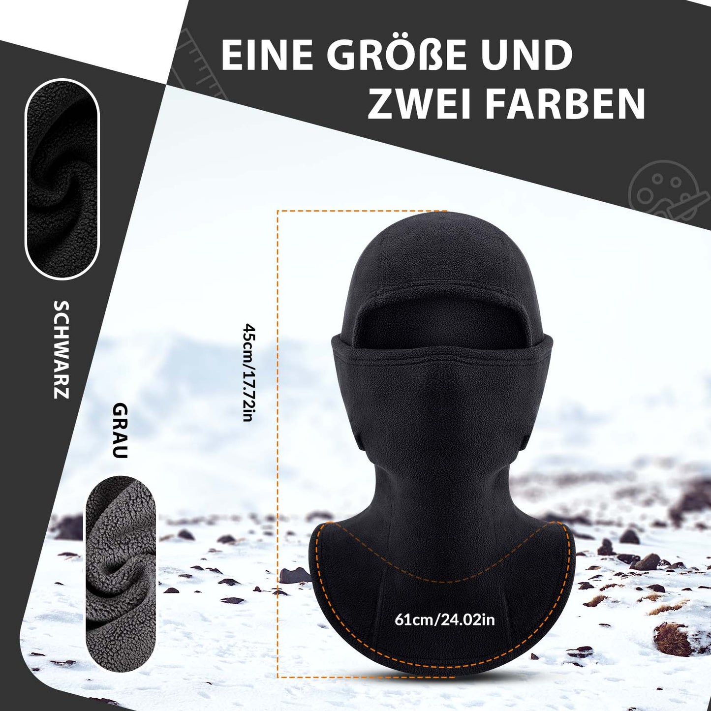Elefanthue Vinter Skimaske Varm Stormmaske Unisex One Size ROCKBROS