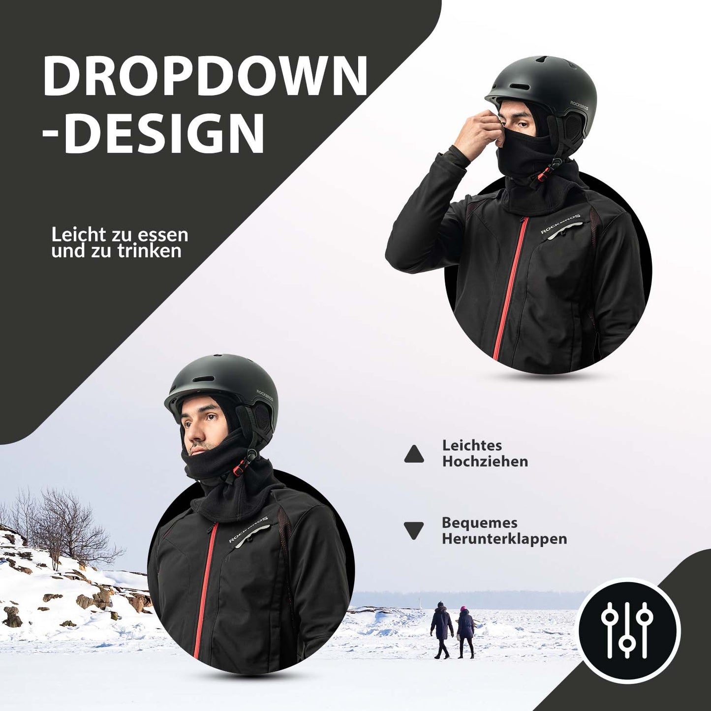 Elefanthue Vinter Skimaske Varm Stormmaske Unisex One Size ROCKBROS