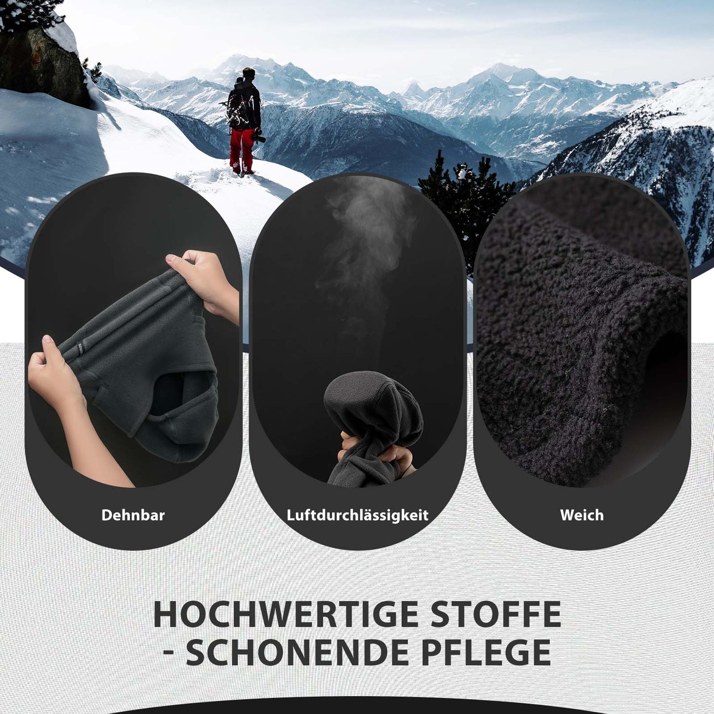 Elefanthue Vinter Skimaske Varm Stormmaske Unisex One Size ROCKBROS