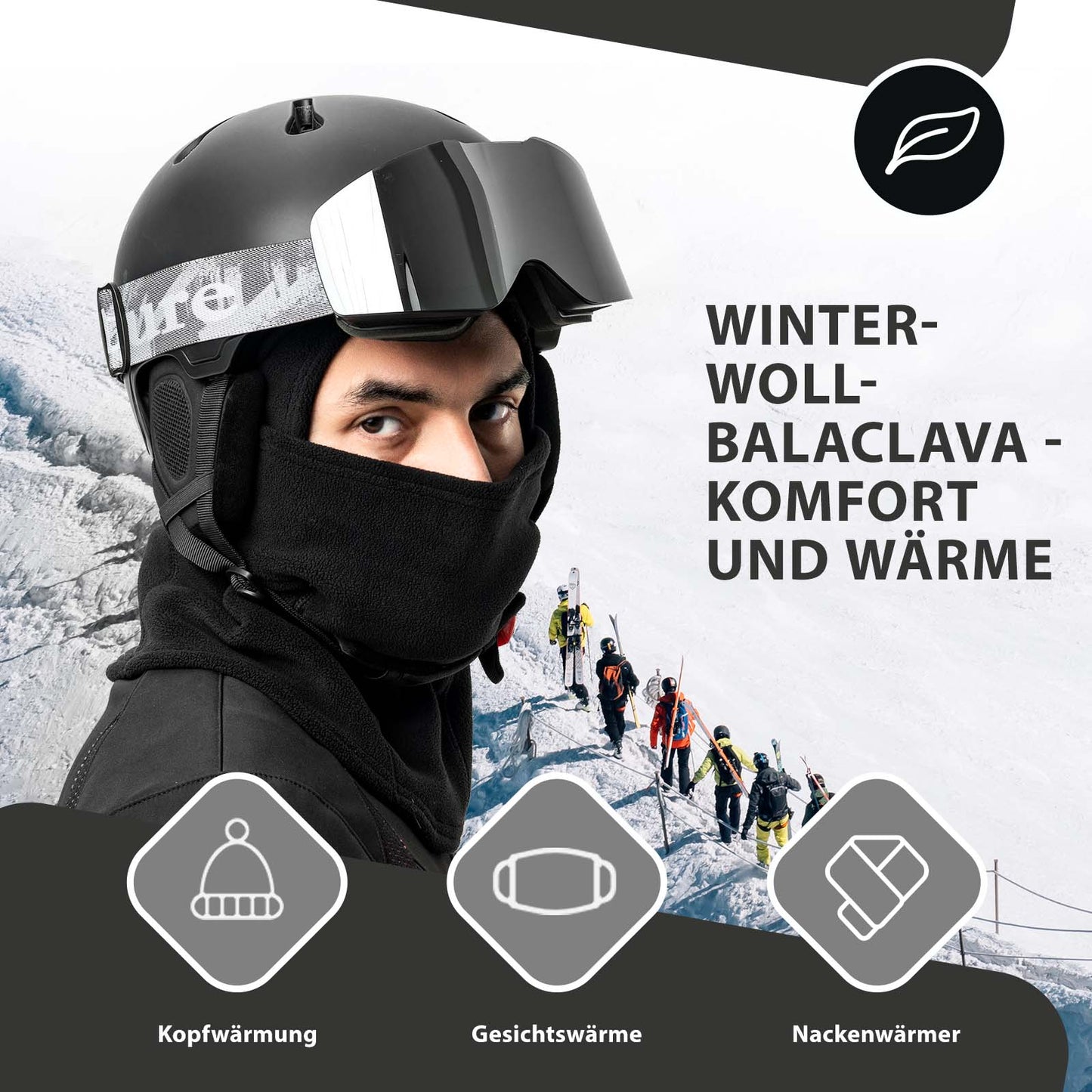 Elefanthue Vinter Skimaske Varm Stormmaske Unisex One Size ROCKBROS