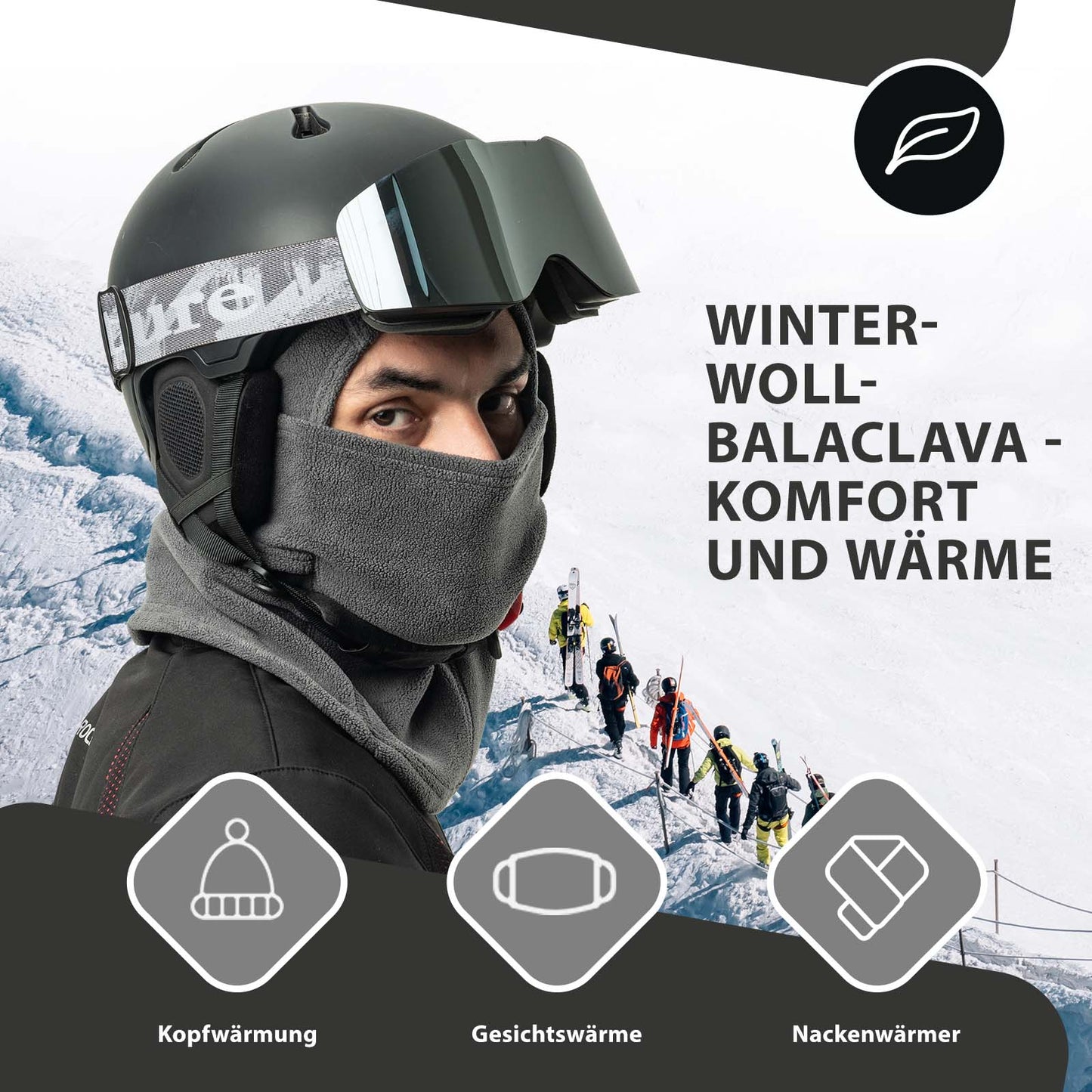 Elefanthue Vinter Skimaske Varm Stormmaske Unisex One Size ROCKBROS
