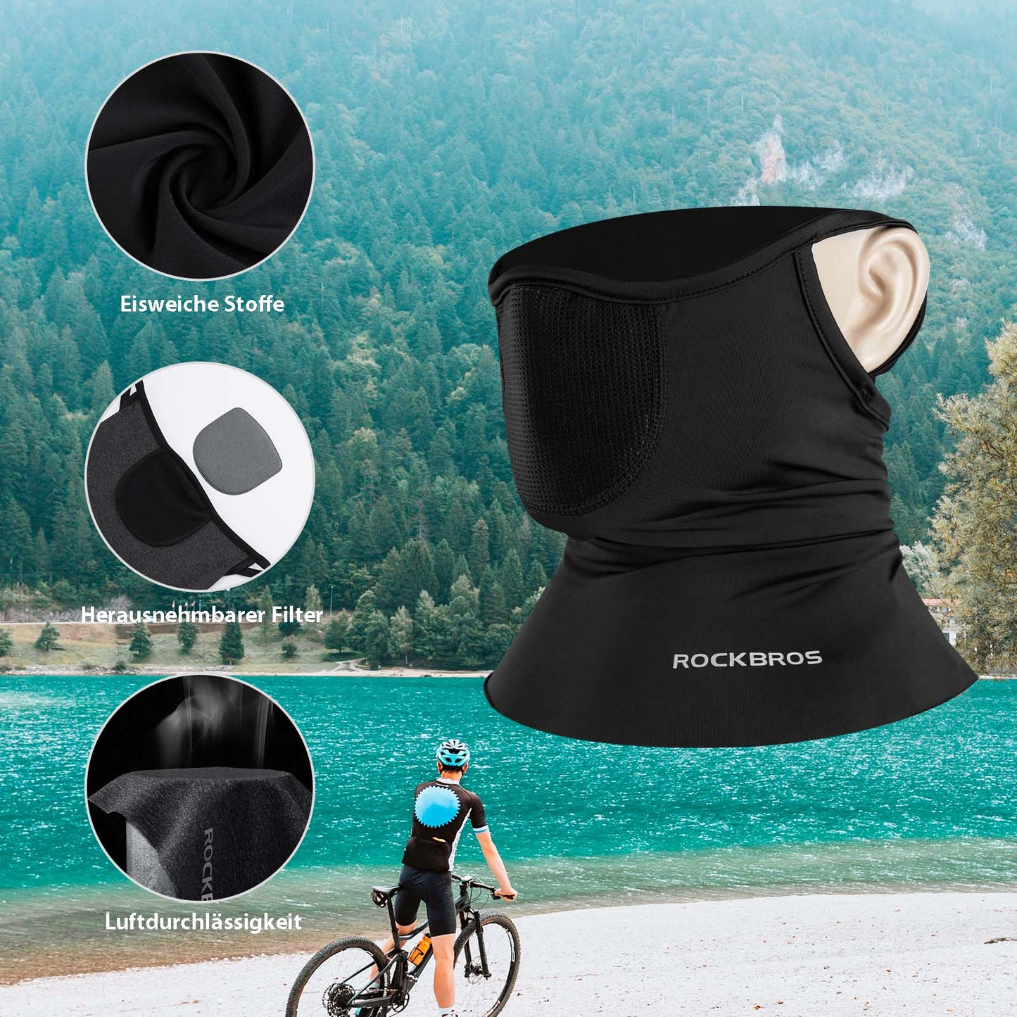 Multifunktionelle åndbare elefanthuer ansigtsmaske unisex ROCKBROS