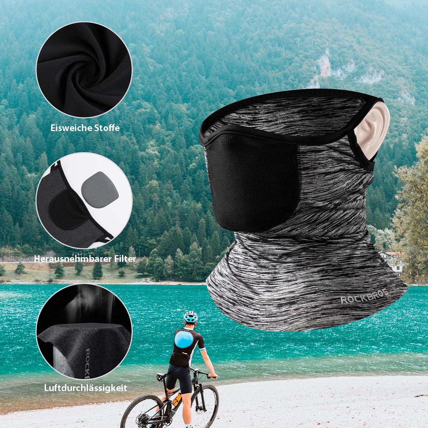 Multifunktionelle åndbare elefanthuer ansigtsmaske unisex ROCKBROS