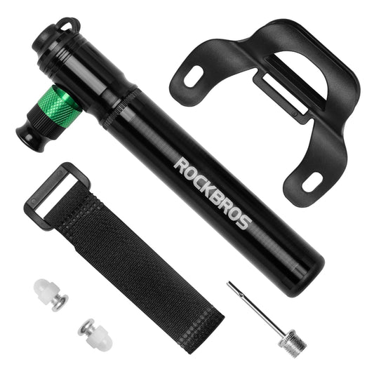 CO2 cykelpumpe 110 PSI aluminium minipumpe sort ROCKBROS
