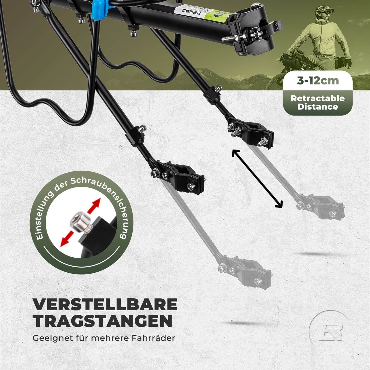 Cykelbagagebærer med refleks og hurtigudløser, 24-29 tommer, ROCKBROS