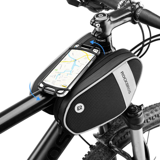 Cykelsteltaske med 360° roterende telefonholder, 1,5 L, BK ROCKBROS
