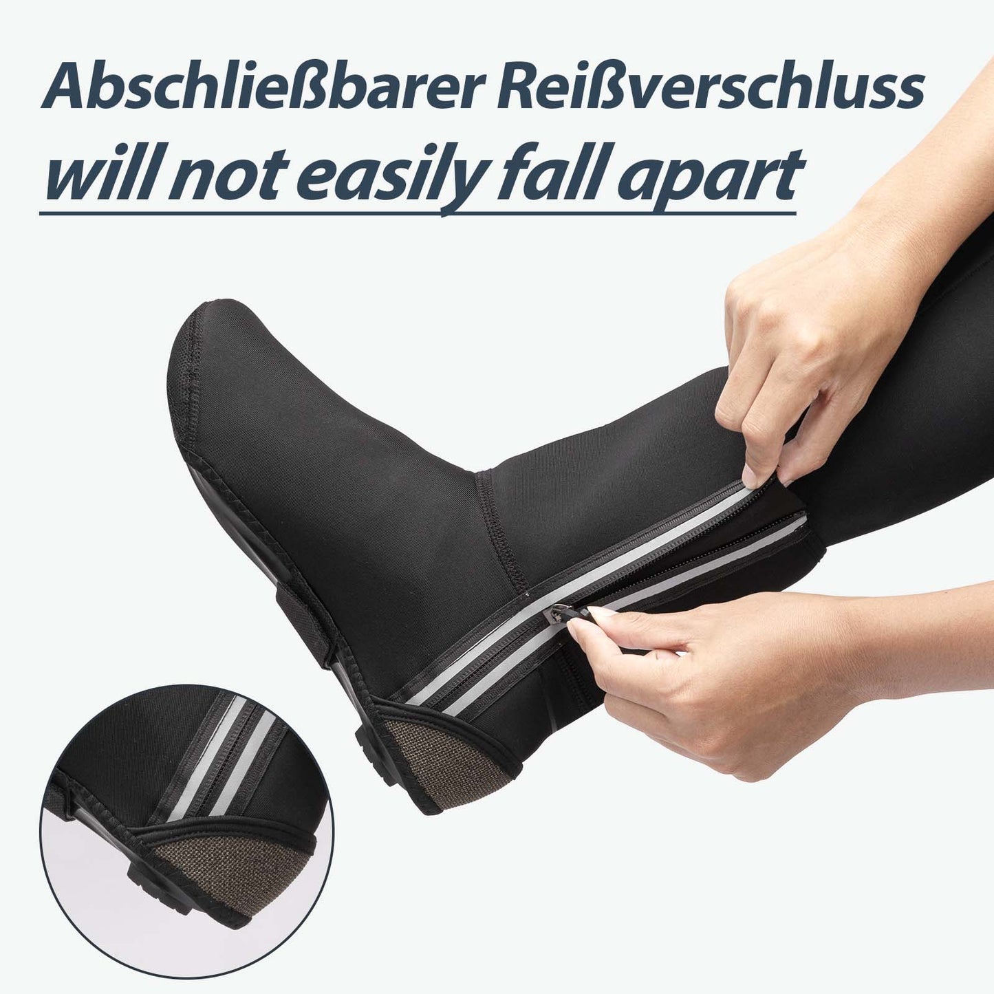 Vintercykelovertrækssko, varme overtrækssko til cykling, sort, ROCKBROS