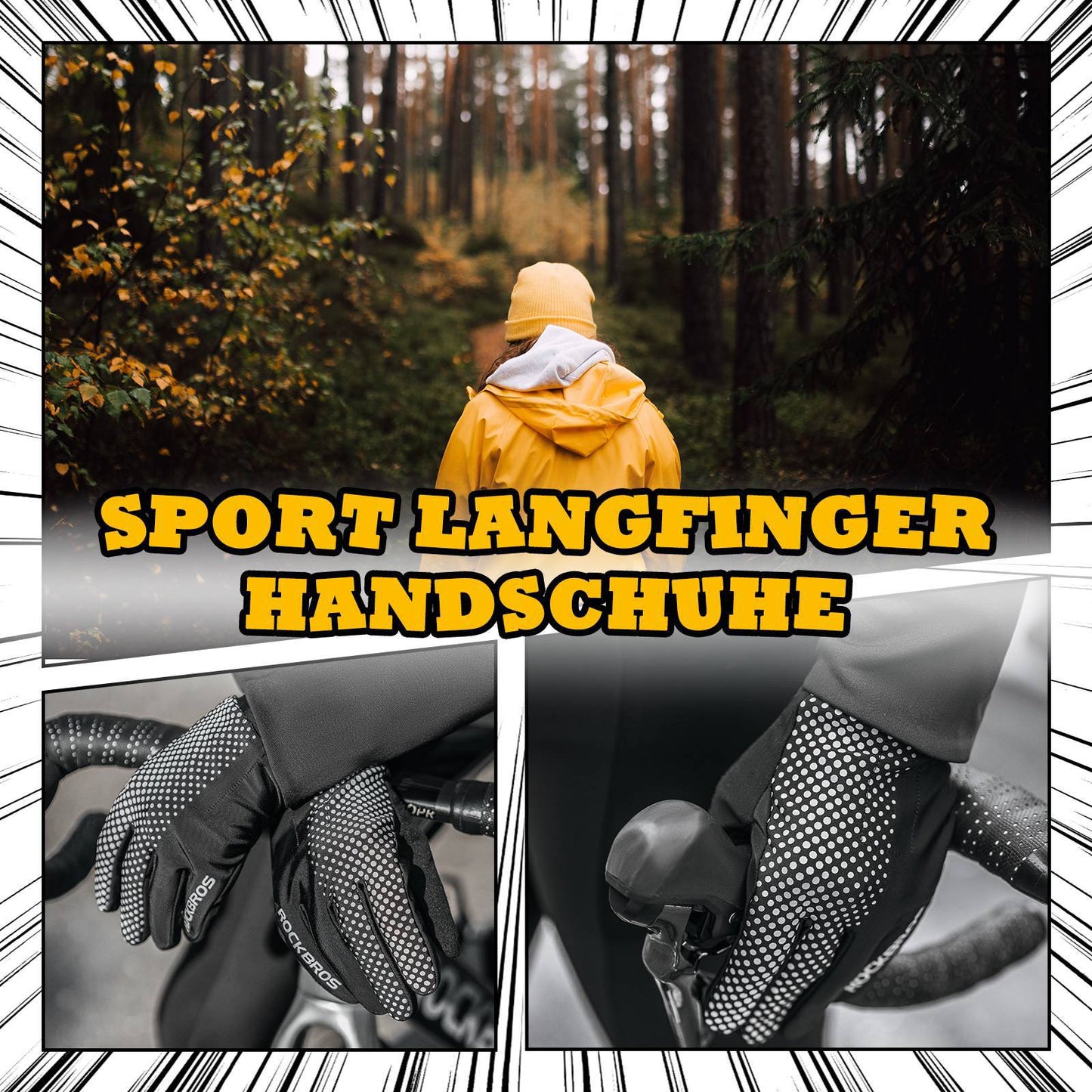 Cykelhandsker Touchscreen Cykelhandsker Vindtætte ROCKBROS