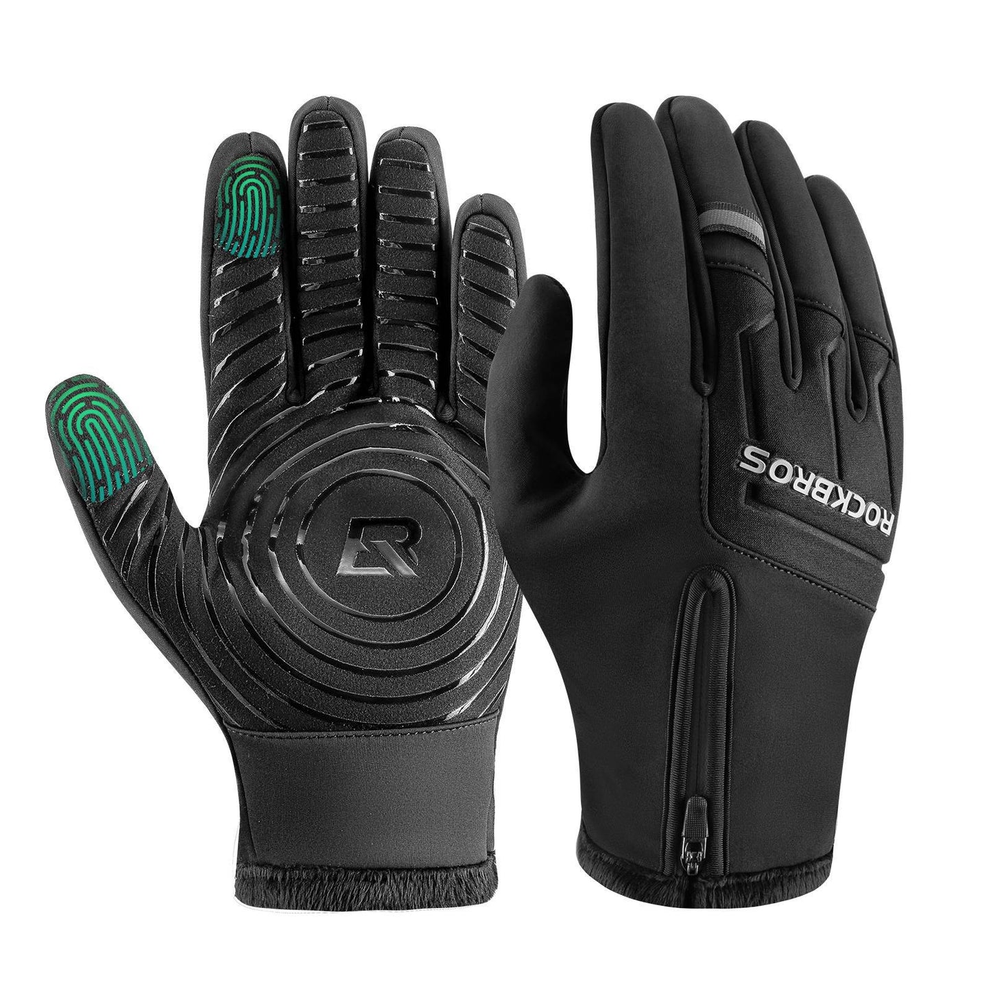 Cykelhandsker med touchscreen, varme vinterhandsker S-XL ROCKBROS